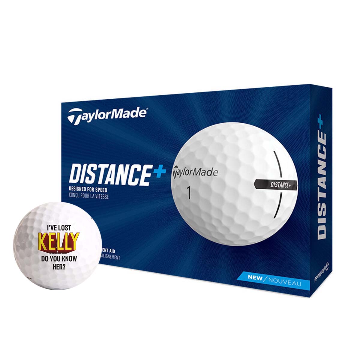 Custom Printed and Personalized Golf Balls - TaylorMade Distance Plus