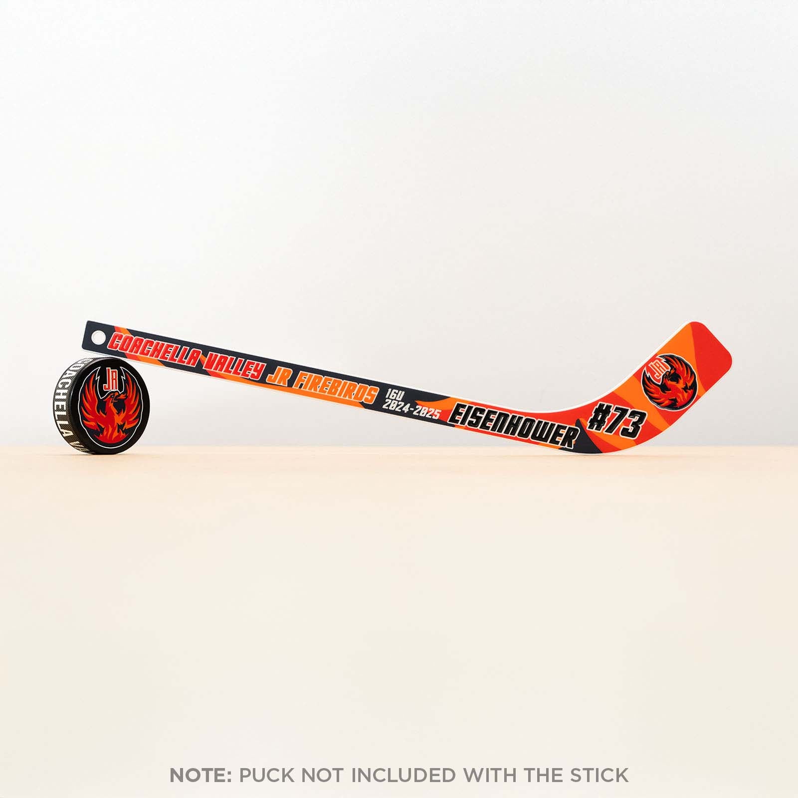 Custom mini hockey stick and Custom hockey puck