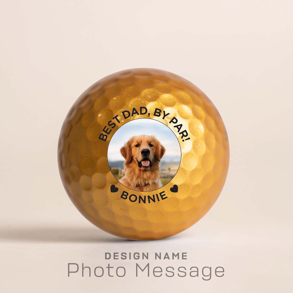 printed gold color golf balls