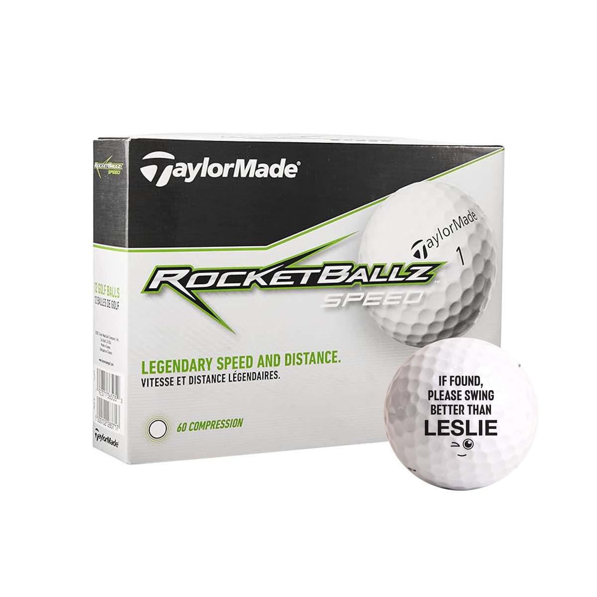 Personalized Golf Balls - TaylorMade TM21 Rocketballz Speed