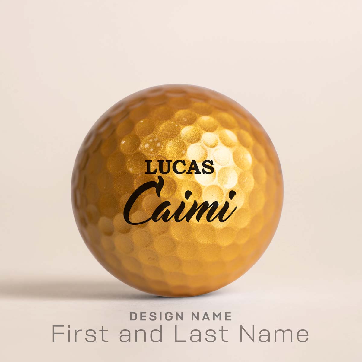 custom printed gold color golf balls