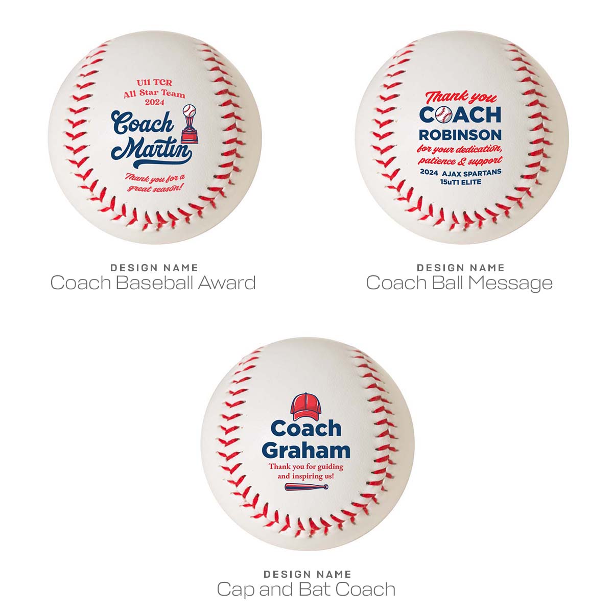 custom baseball designs - Coach Gifts