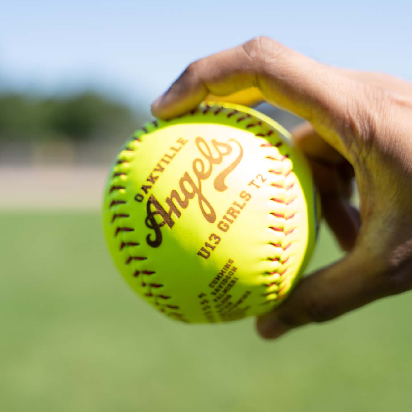 personalized softball with names