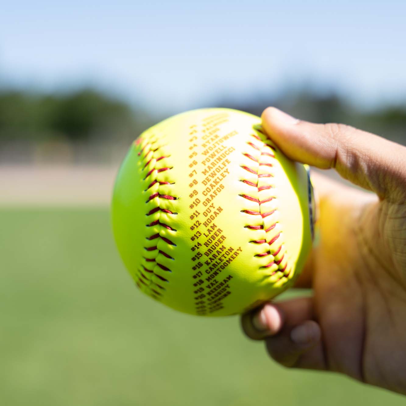 personalized softball