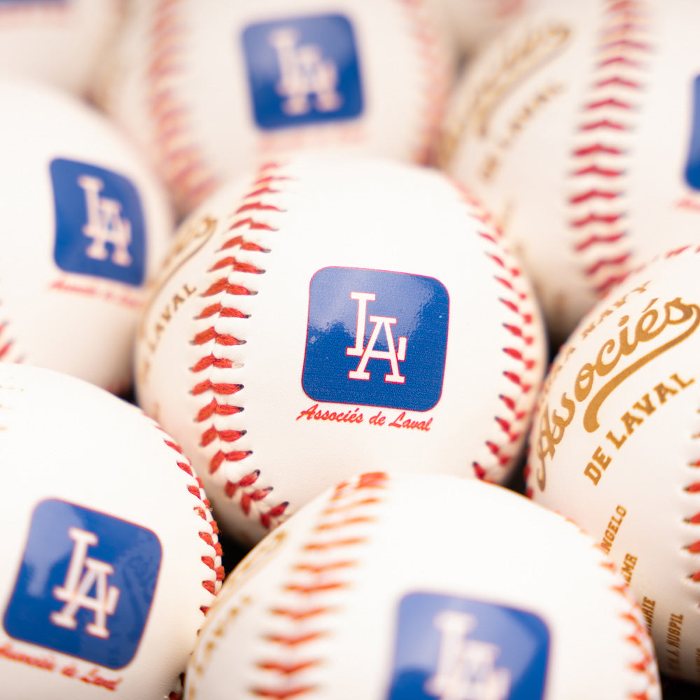 Personalized baseballs with team logo and roster
