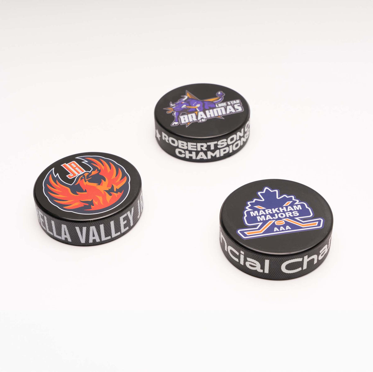 Custom Pucks Seattle Custom Hockey Pucks with Edge Text & Logos – Perfect for Teams & Fans