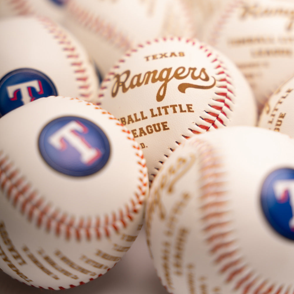 Personalized baseballs with roster and logo