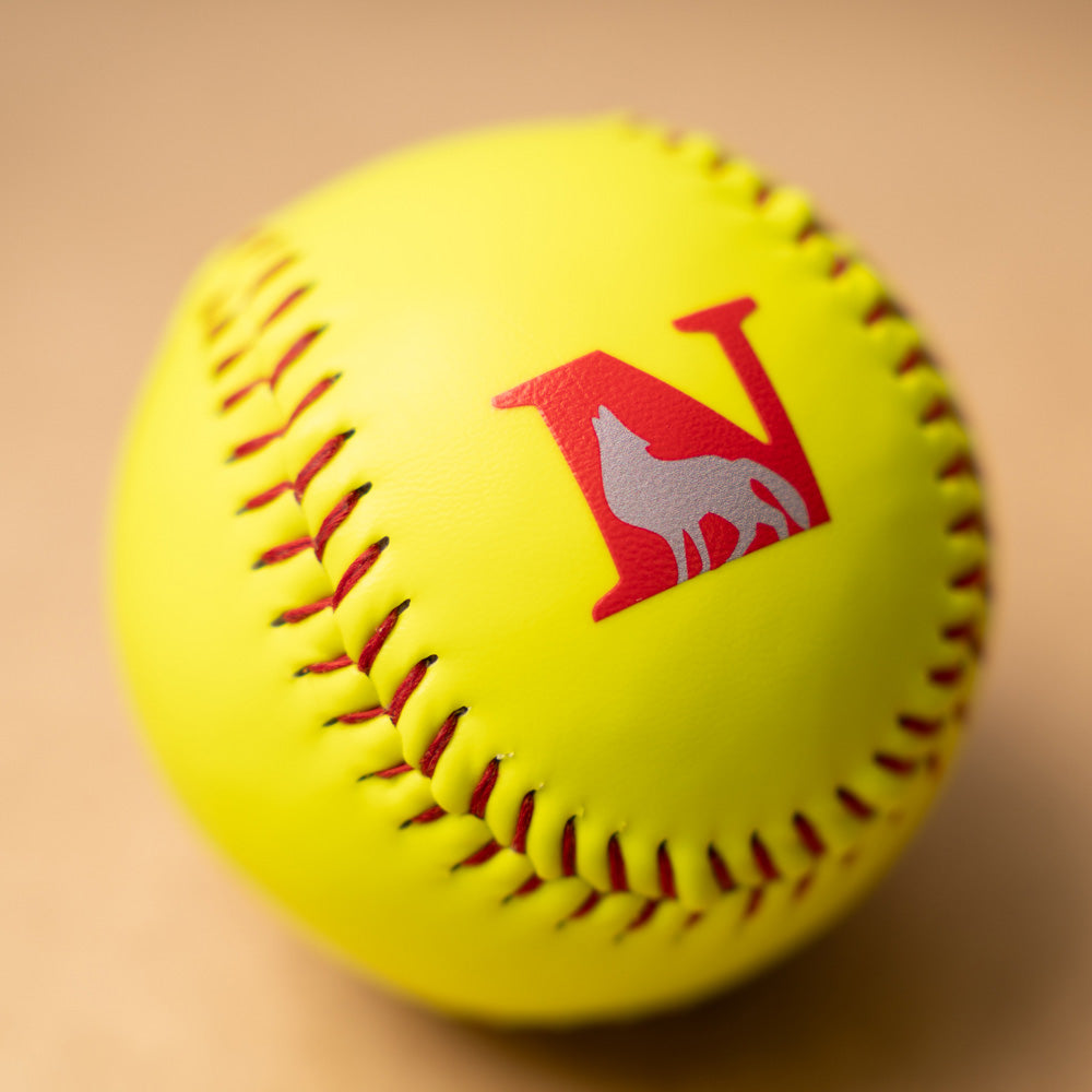 Personalized softball with team logo