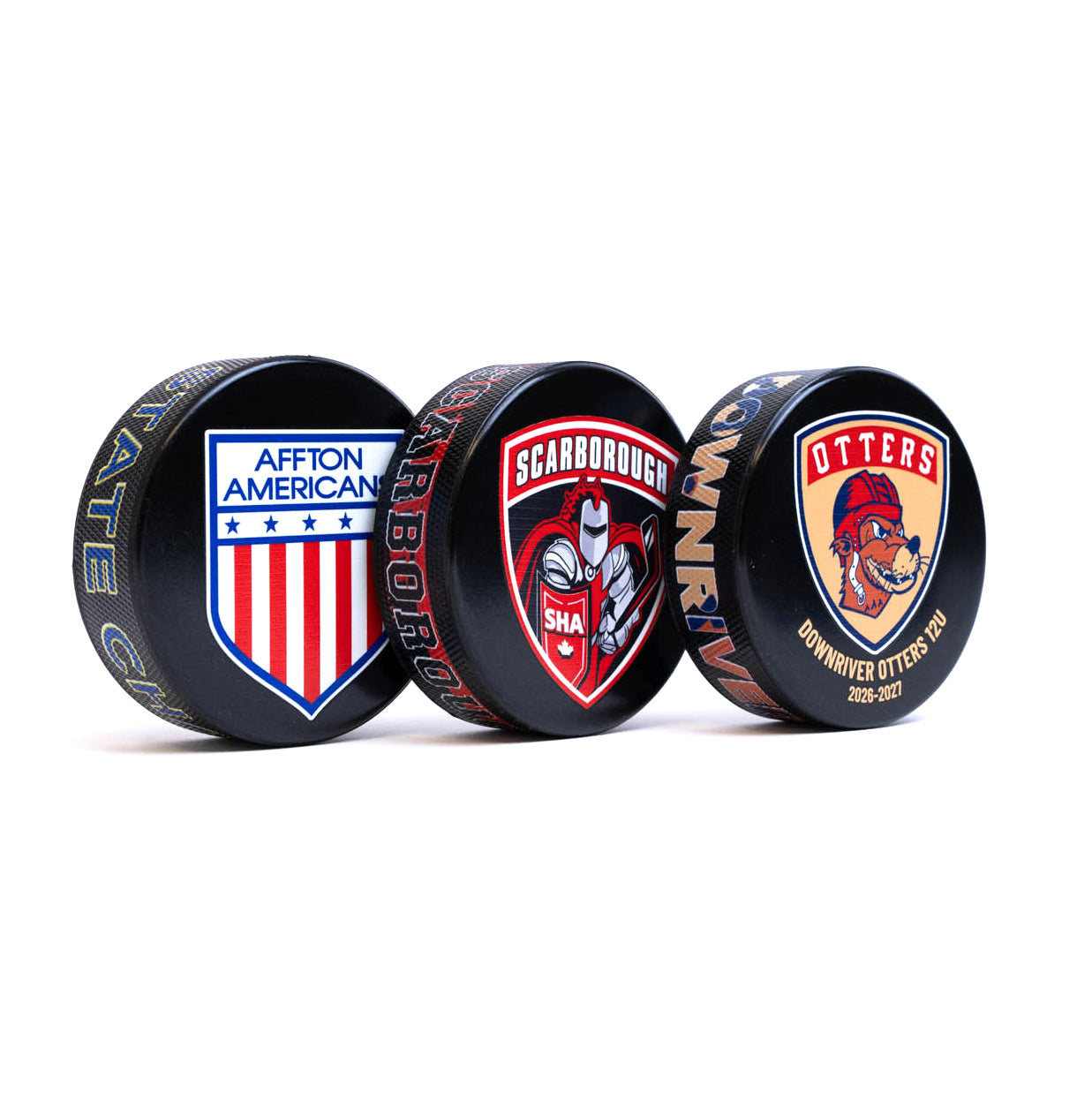 Full color edge printed pucks