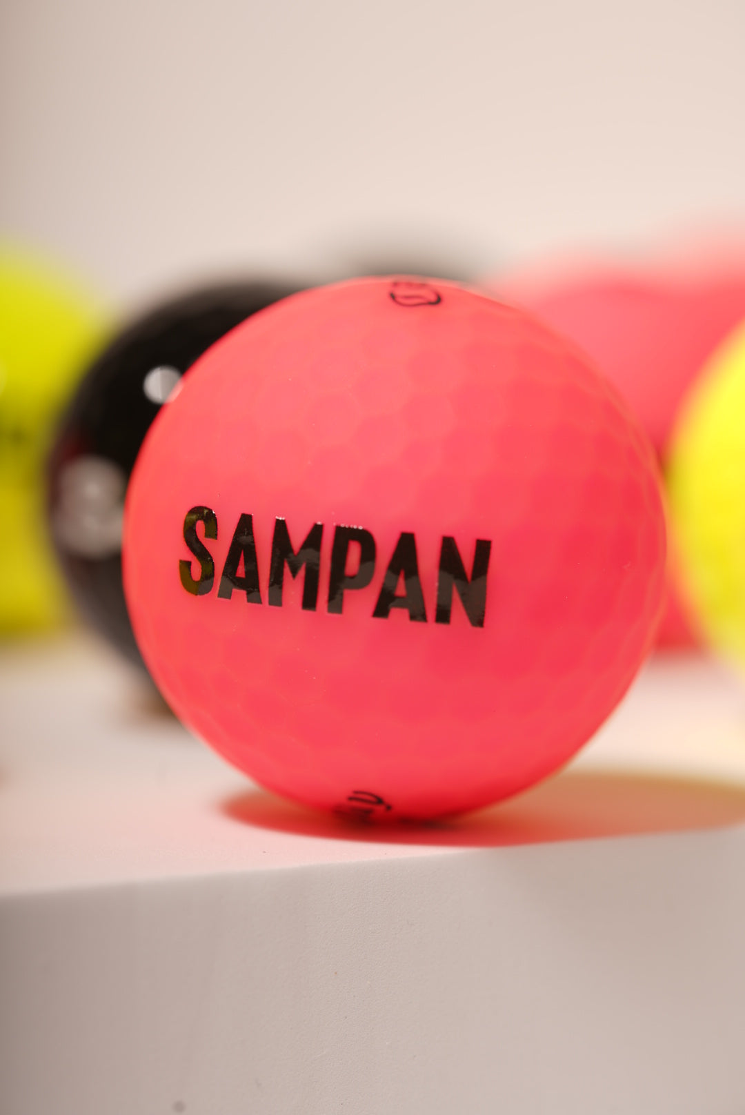 pink golf balls with custom names