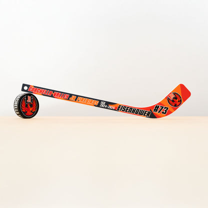 Custom mini hockey stick and Custom hockey puck