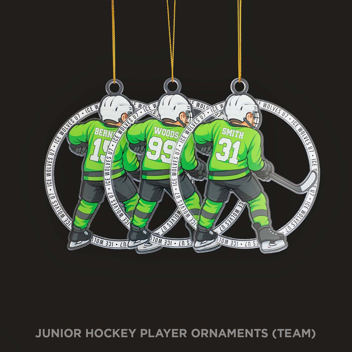 Personalized Hockey Ornaments – Custom Christmas Ornaments