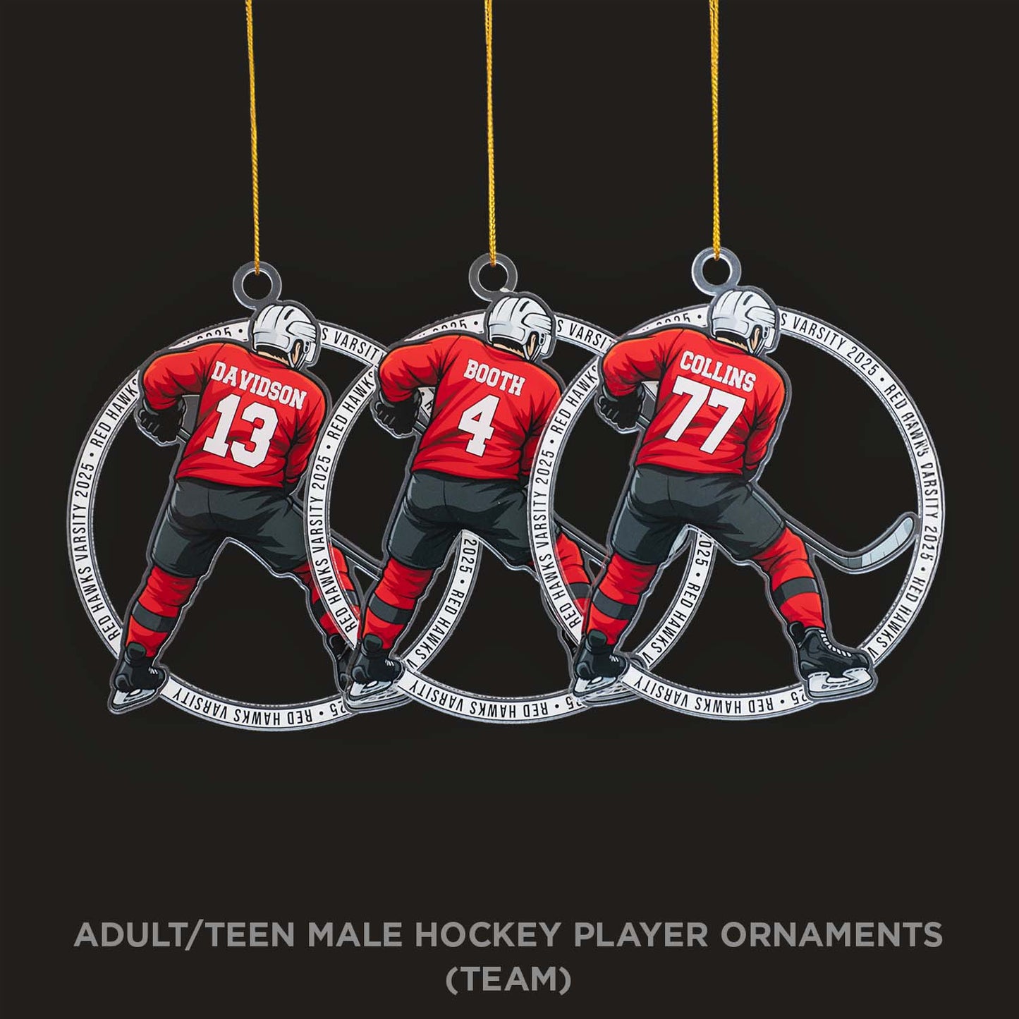 Personalized Hockey Ornaments – Custom Christmas Ornaments