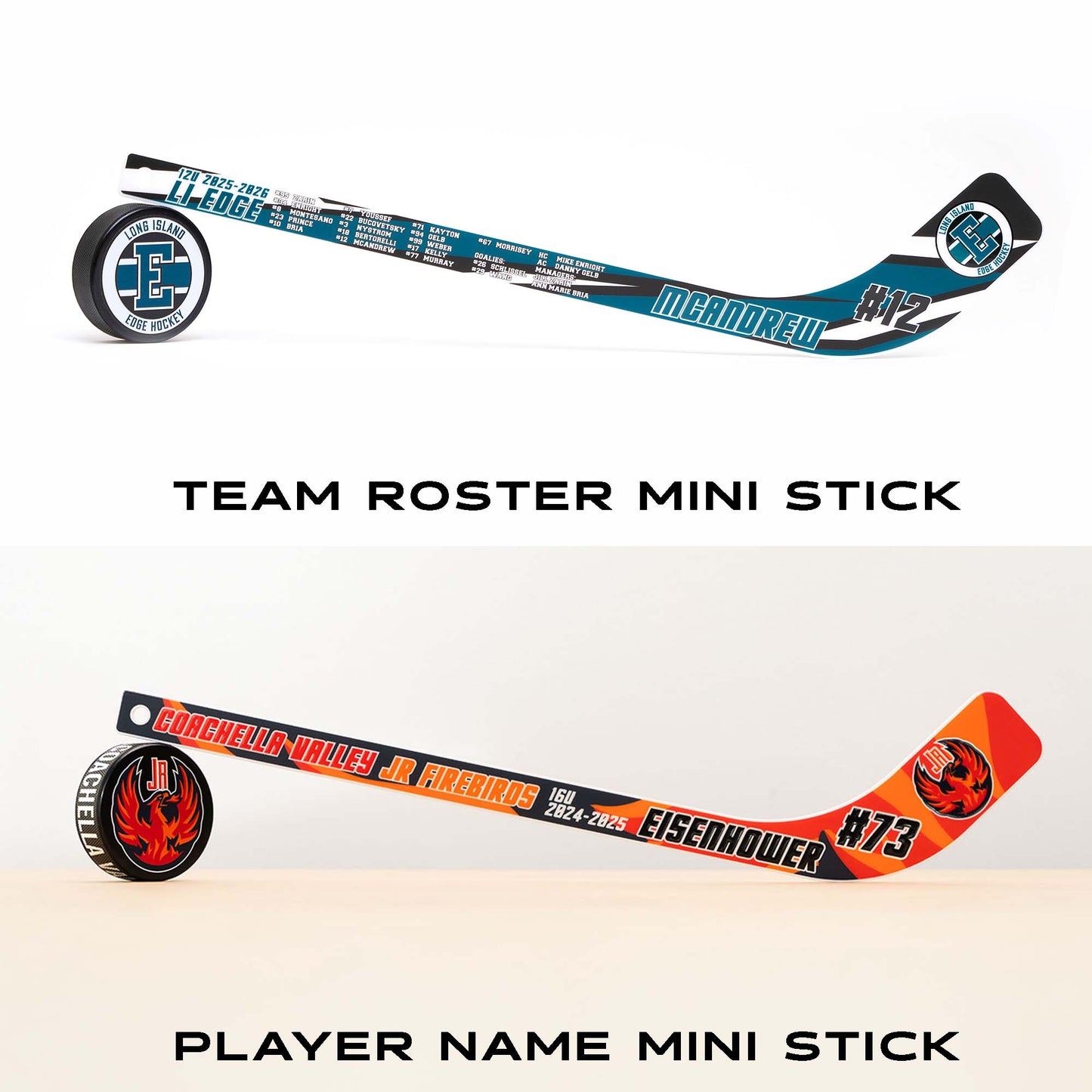 Custom Mini Hockey Stick and puck