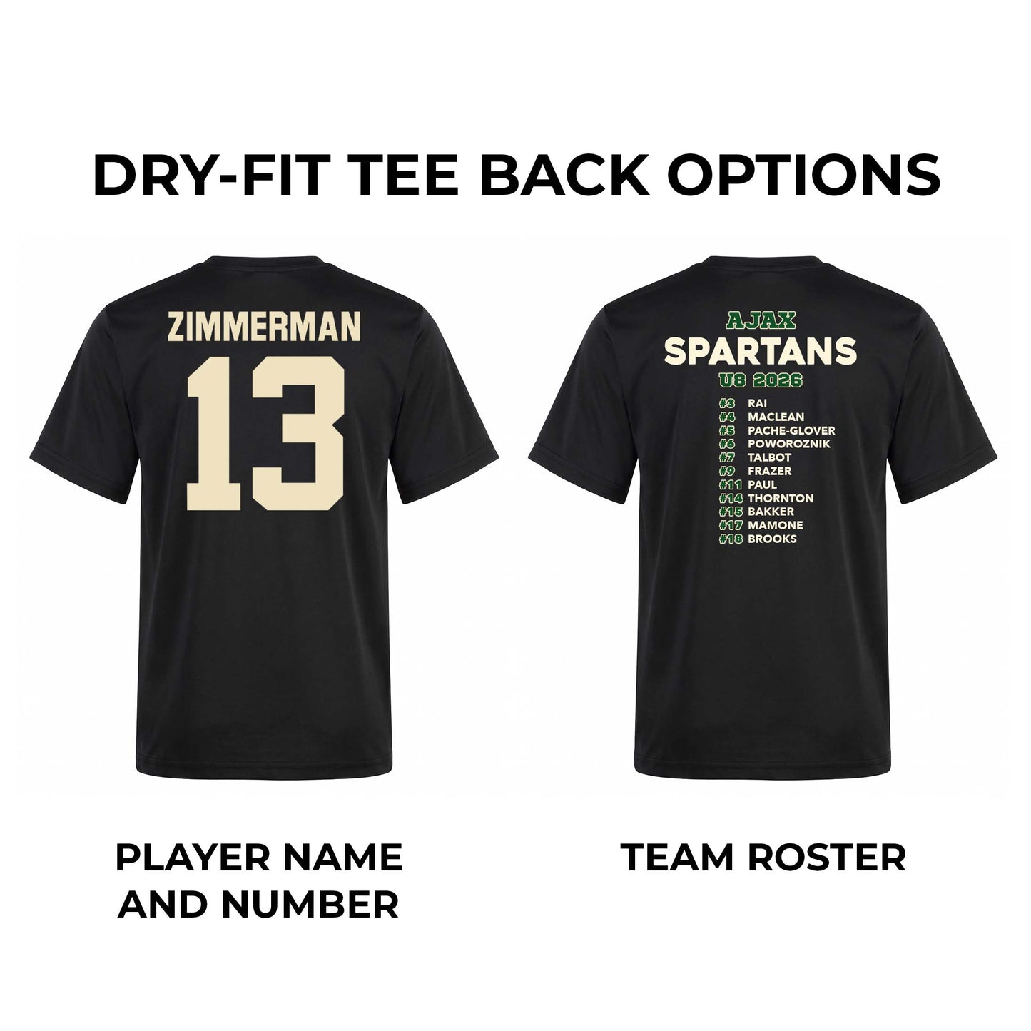 Personalized Dry Fit T-shirts for Ajax Spartans